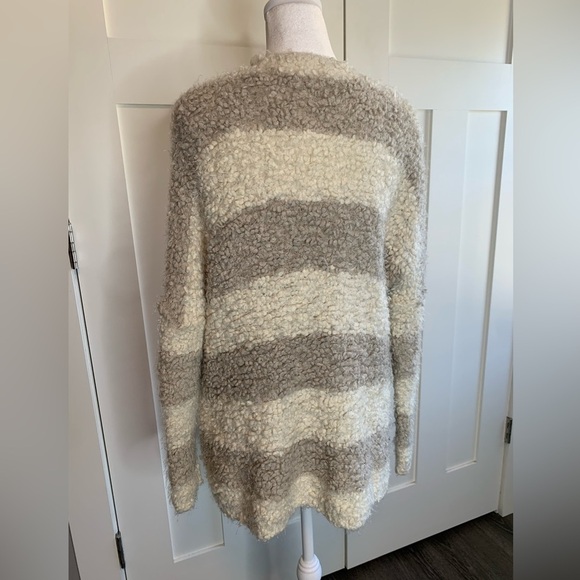 Free People Marshmallow Sweater Cardigan Ivory/Grey Size XS - Picture 6 of 14